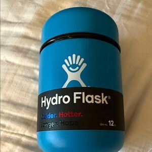 12 oz Hydro Flask Teal Blue Insulated Food Container
